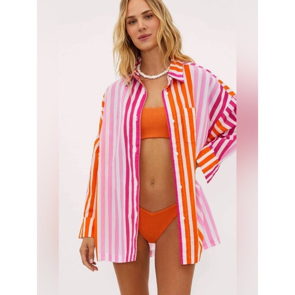 Beach Riot Other - Beach Riot Alexa Swim Cover-Up Top Sz S /M NWOT Swim Pool Beach Vacation Retreat
